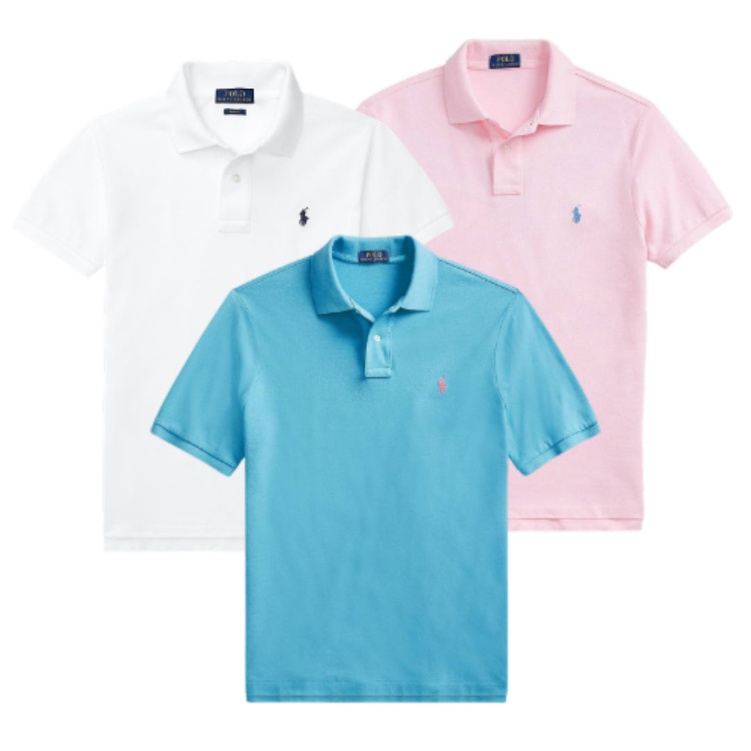 BUY 1, GET 3 – PIQUÉ COTTON POLO SHIRT SET