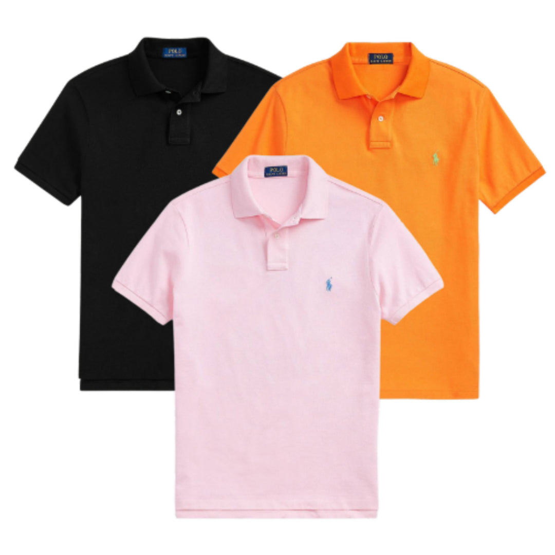 BUY 1, GET 3 – PIQUÉ COTTON POLO SHIRT SET