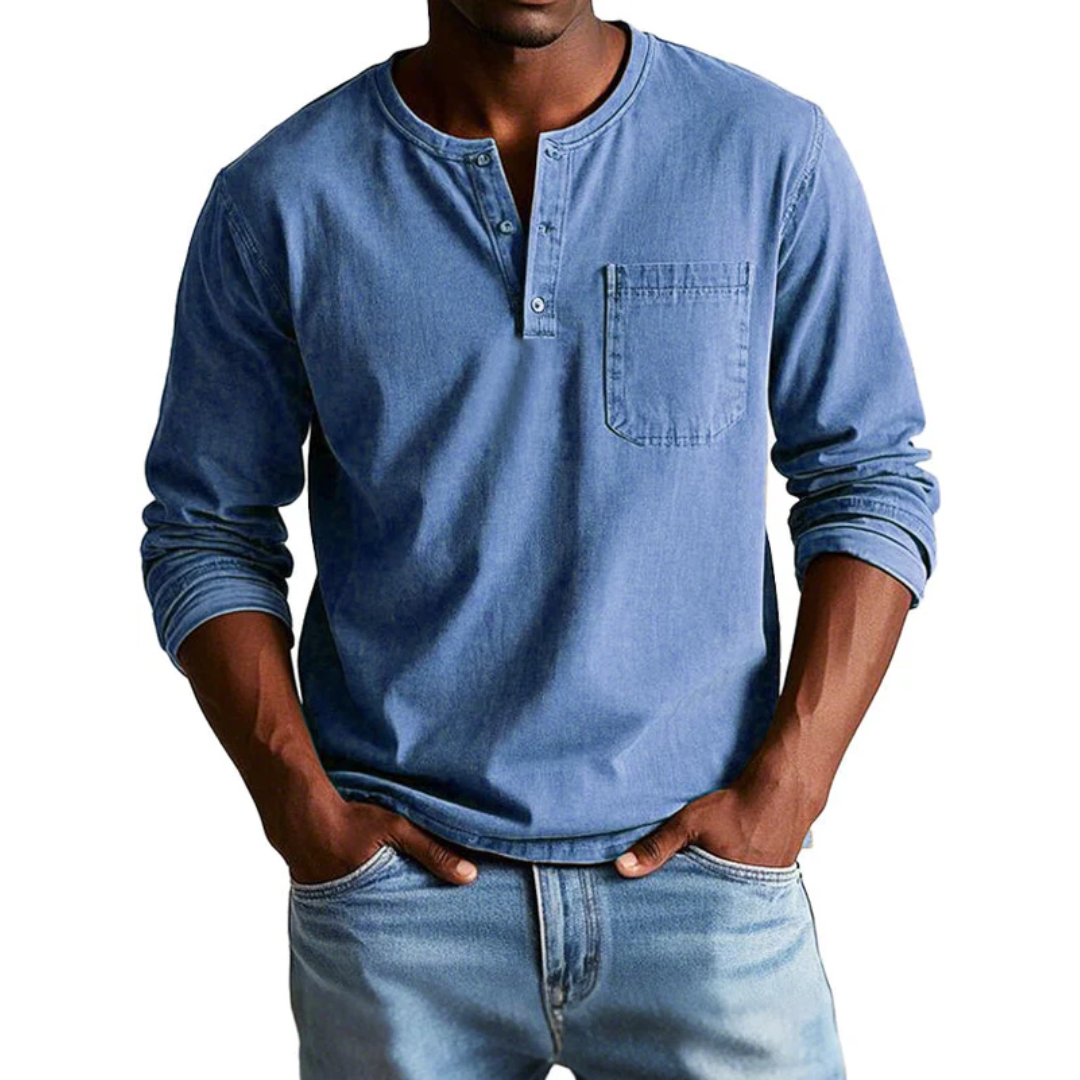 Men's vintage cotton and linen raglan t-shirt