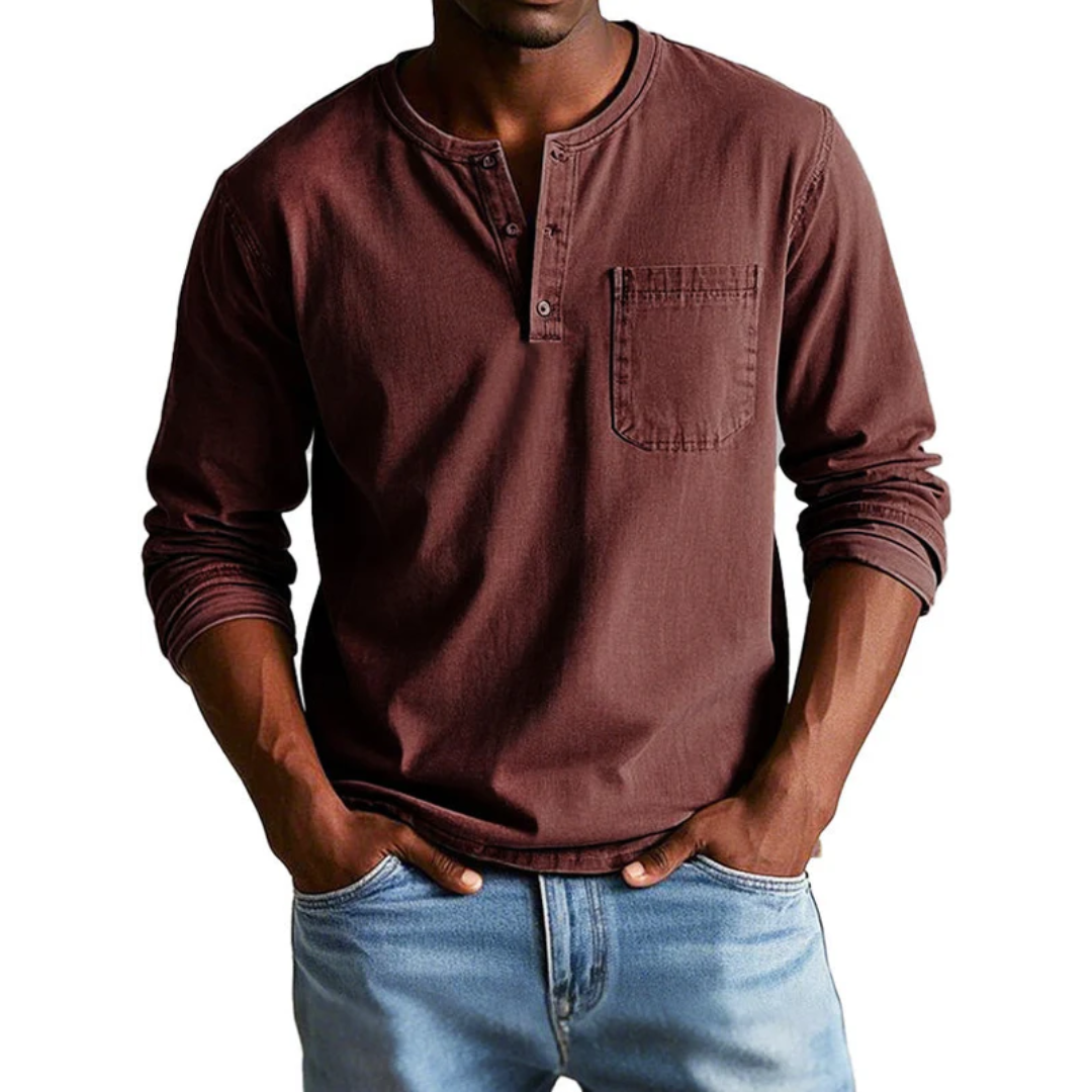 Men's vintage cotton and linen raglan t-shirt