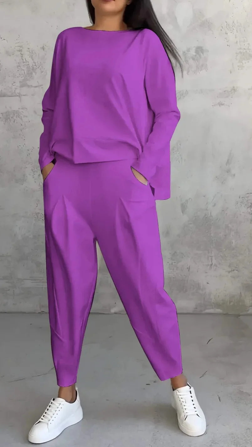Modern Comfort Set: Long-sleeved top + Pants