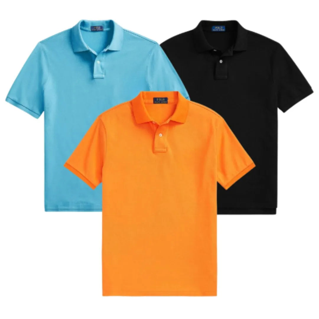 BUY 1, GET 3 – PIQUÉ COTTON POLO SHIRT SET