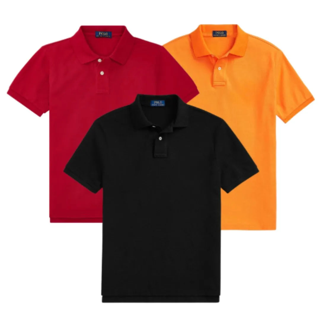 BUY 1, GET 3 – PIQUÉ COTTON POLO SHIRT SET