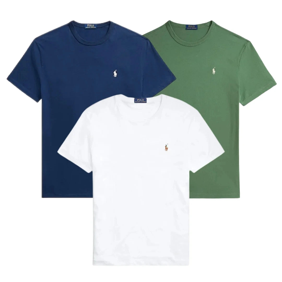 3 PACK – MEN'S SLIM FIT COTTON T-SHIRTS