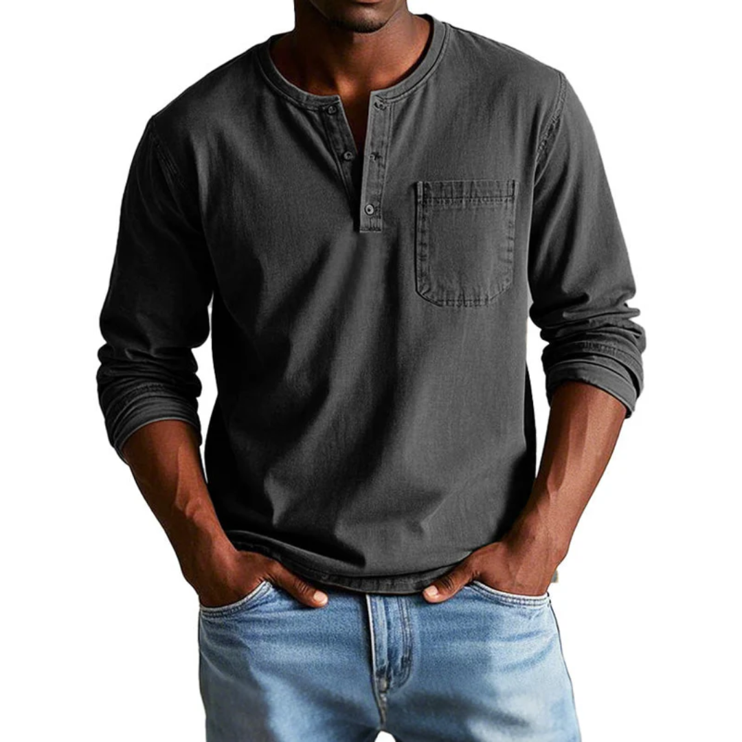 Men's vintage cotton and linen raglan t-shirt