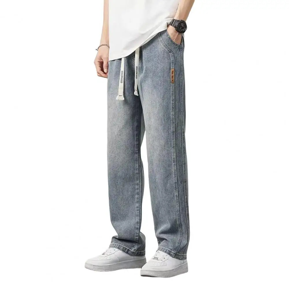 Men's Premium Cotton Straight Jeans