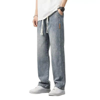 Men's Premium Cotton Straight Jeans - Retro Blue / M