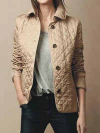 Women's Evelyn Jacket in Premium Cotton with a Refined Finish - Beige / S