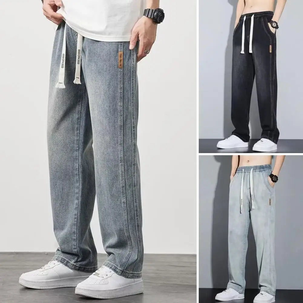 Men's Premium Cotton Straight Jeans