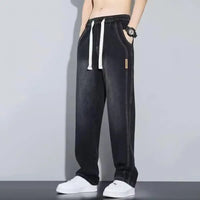 Men's Premium Cotton Straight Jeans - Dark Grey / M