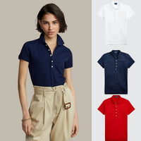 BUY 1, GET 3! PIQUÉ COTTON POLO SET - White - Dark blue - Red / S